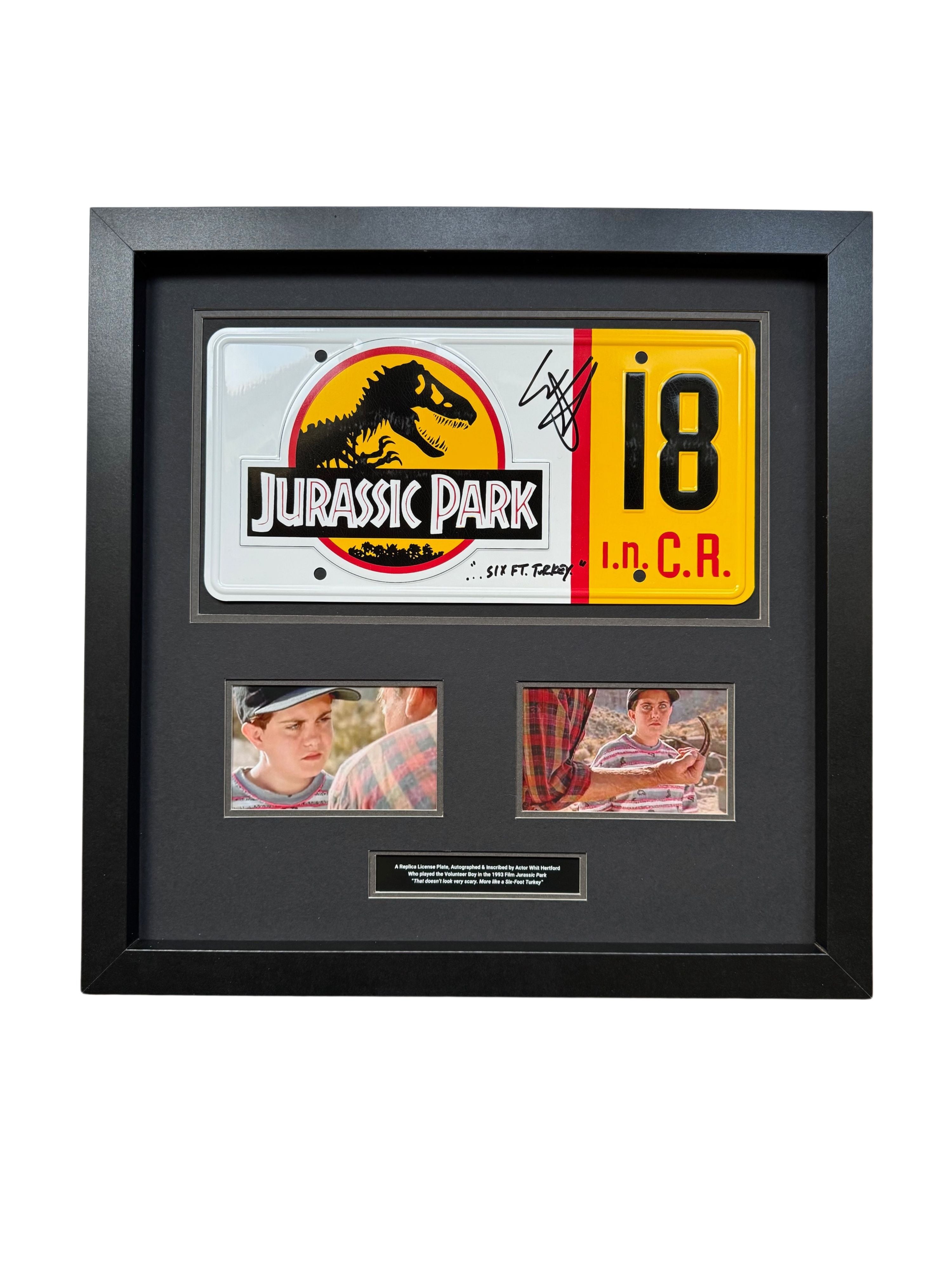 Jurassic Park (1993) - An Autographed Replica License Plate