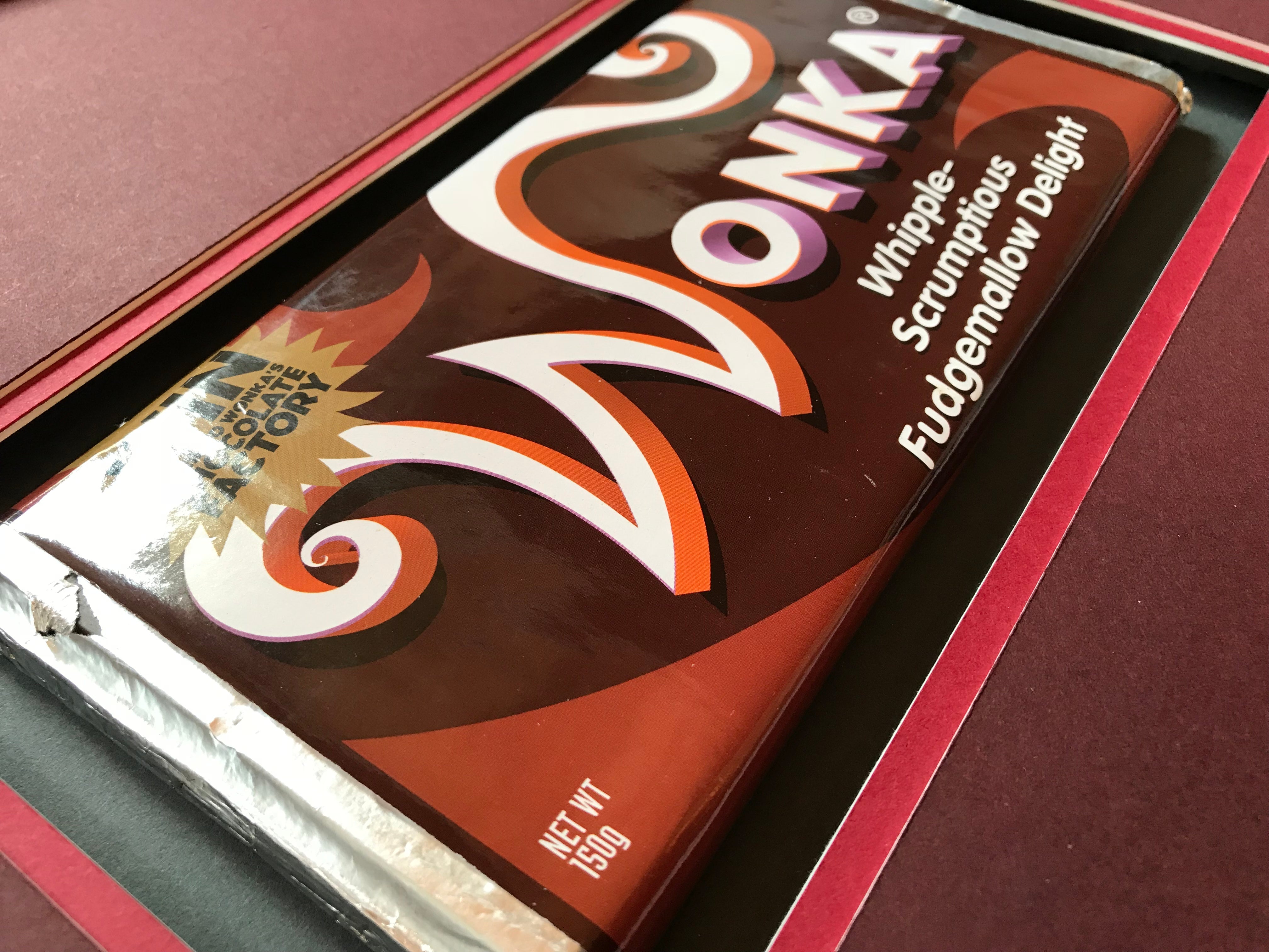 Charlie & The Chocolate Factory (2005) - A Framed Prop ‘Wonka’ Bar