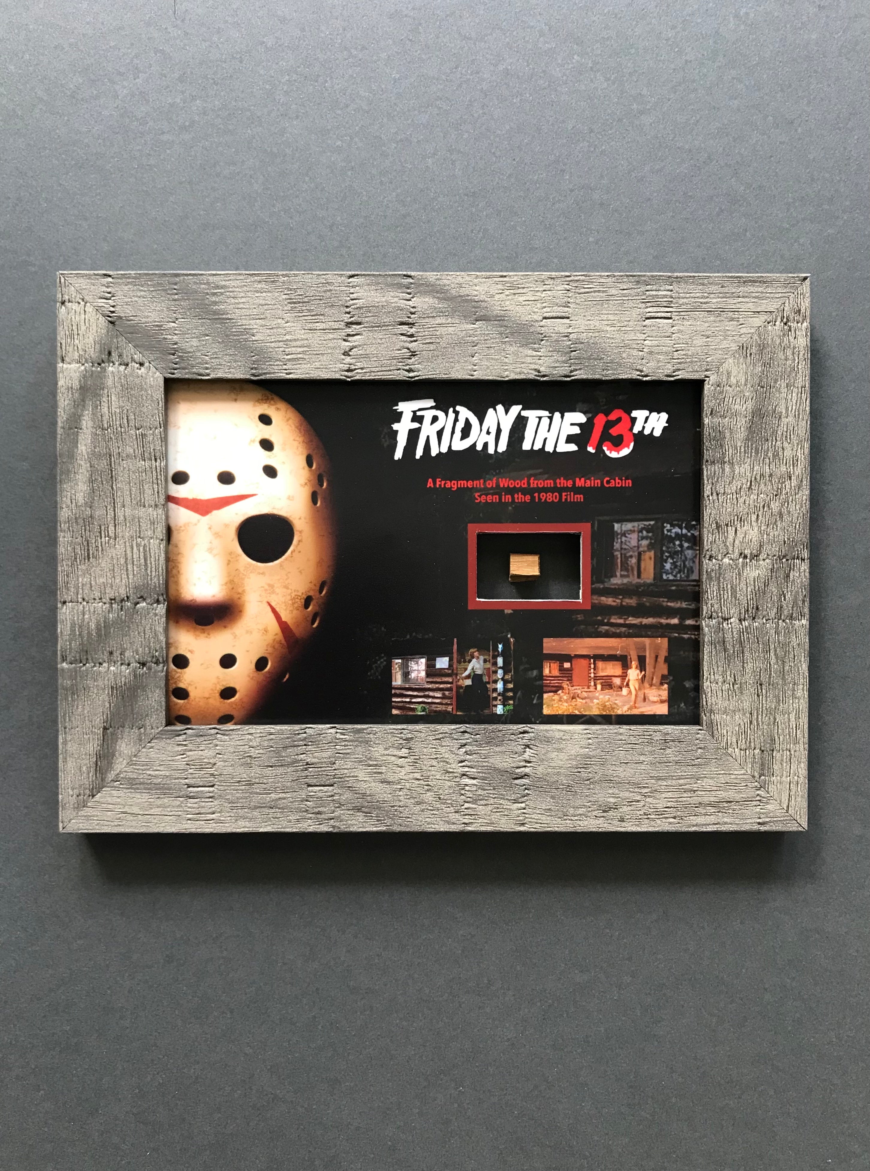 Friday 13th: Part I (1980) - A Piece of the Main Log Cabin (Framed)