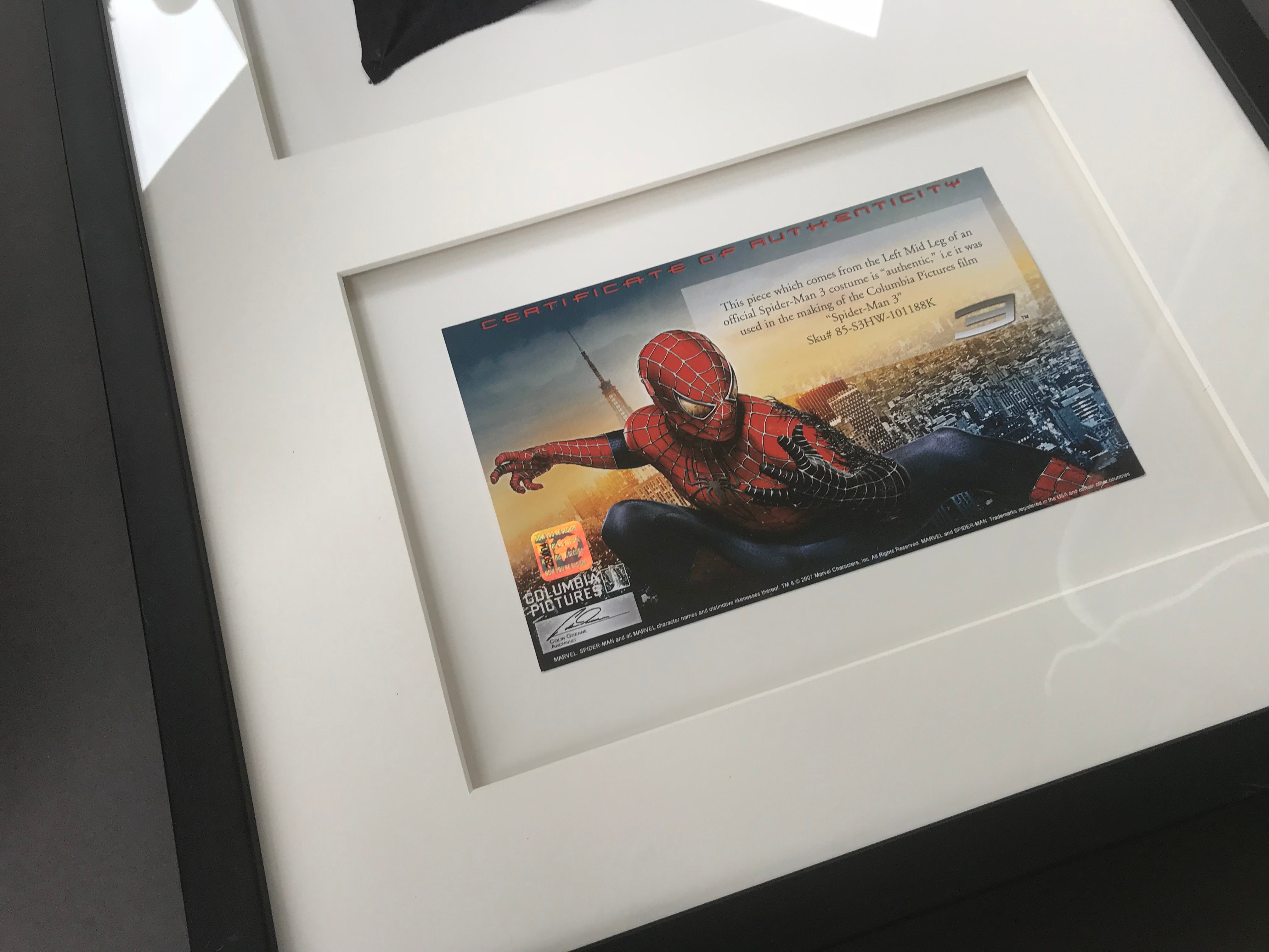 Spider-Man 3 (2007) - A Piece of the Original Spider-Man Costume (SOLD)