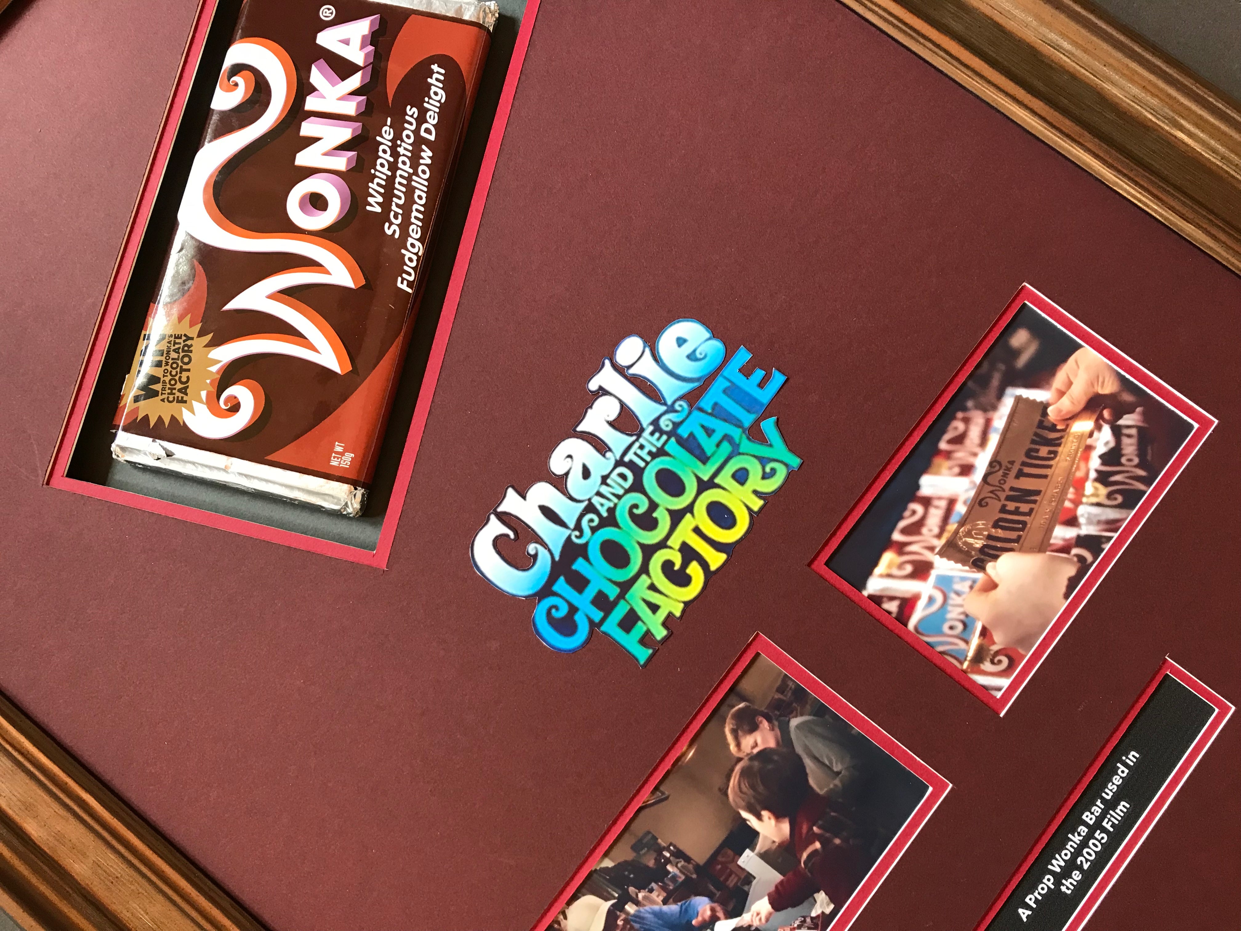 Charlie & The Chocolate Factory (2005) - A Framed Prop ‘Wonka’ Bar